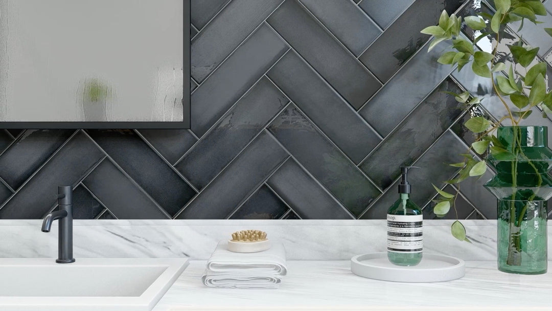 Ghent Dark Charcoal Matte Subway Tile