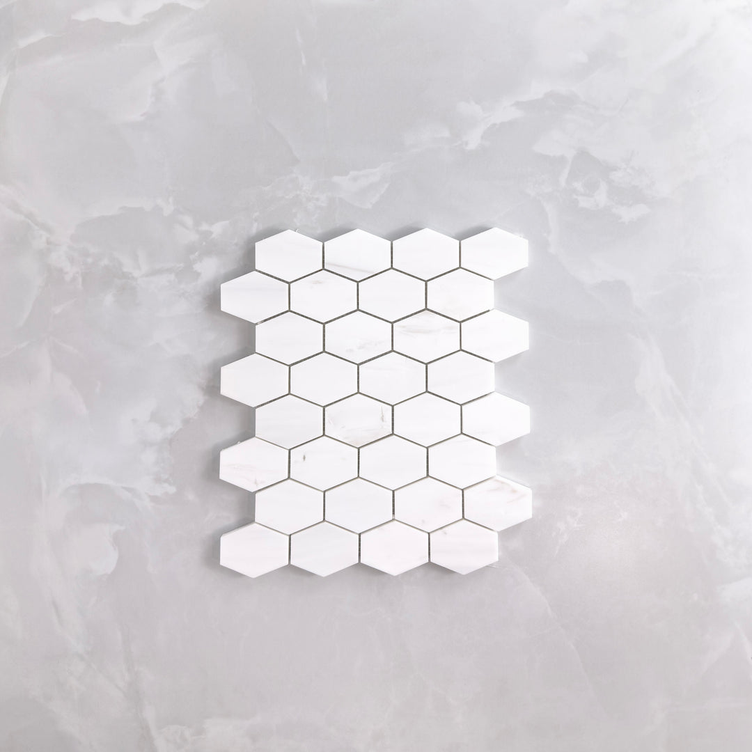 Dolomite Long Hexagon Mosaic